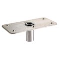 thumbnail image 2 of Attwood Marine Boat Seat Pedestal Base Plate 64839 Lock N Pin; Rectangular; 4 Inch Length x 8 Inch Width; Non-Threaded; Satin; Stainless Steel; ABYC - B; Acetal Bushing; 3/4 Inch Pin Type Base, 2 of 2