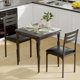 thumbnail image 1 of Dining mesa y 16-chair set con bench compact design para small spaces versatile seating vintage style durable easy to assemble negra, 1 of 6