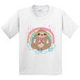 thumbnail image 3 of Inktastic Sloth Yoga Rainbow Youth T-Shirt, 3 of 5