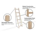 thumbnail image 7 of FUIN Fully Assembled 6ft Bamboo Blanket Ladders Living Room Wood Decorative Wall Leaning Farmhouse Quilt Display Holder Rustic Wooden Towel Rack for Bathroom, Unfinished, 7 of 7