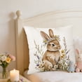 thumbnail image 5 of JoyMoreHome Easter Throw Pillow Cover, 18x18 Inch Cute Bunny Print Decorative Cushion Cover, for Easter Party, Couch, Bed, Sofa, Livingroom, 5 of 6