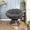 Grey, variant on S-HOME Modern Ergonomic Brown Wicker Papasan Chair with Cushion, 360° Swivel Design for Living Room or Outdoor Use, Beige