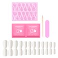 thumbnail image 1 of ibcccndc Press-on False Nail Kit Bright Color Trapezoid Shape Nail Art Tips Tools, 1 of 8