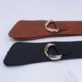 thumbnail image 5 of VISALY Belts for Women, Buckle Wide Women Belt Faux Leather Elastic Overcoat Belt Clothes Ornament, Stretch, Belts (Brown, One Size), 5 of 6