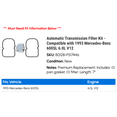 thumbnail image 2 of Automatic Transmission Filter Kit - Compatible with 1993 Mercedes-Benz 600SL 6.0L V12, 2 of 2