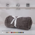 thumbnail image 5 of Simple&Opulence Dark Gray Throw Blanket for Couch-Super Soft Fluffy Blankets for Women 50x70 Inches Cozy Lightweight Fleece Blanket for Home Décor, 5 of 6
