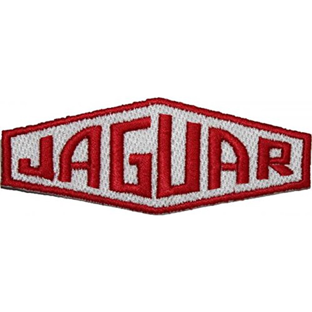 Classic Red Jaguar 4" Logo Sew Ironed On Badge Embroidery Applique