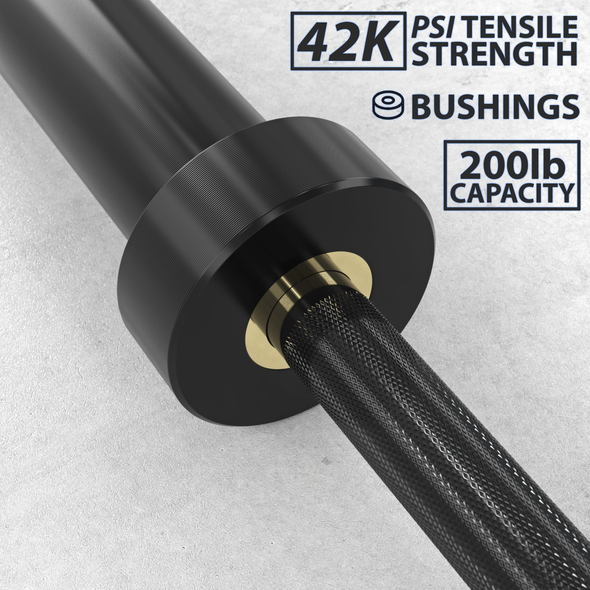 Synergee 15lb Technique Barbell Black Aluminum Bar for Form & Technique Training for Power & Olympic Lifting.