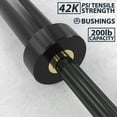 thumbnail image 4 of Synergee 15lb Technique Barbell Black Aluminum Bar for Form & Technique Training for Power & Olympic Lifting., 4 of 7