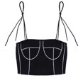 thumbnail image 3 of Haut Court Sans Manches Bustier Bandeau pour Femmes, 3 of 10