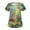 Army Green, variant on LHVUOA Scrubs for Women Casual Floral Printed Short Sleeved Diagonal Collar Shirts Plus Size Scrub Tops with Pockets