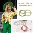 thumbnail image 5 of 8Pack Plastic Tee Shirt Clips, 30mm Round Bling Resin Scarf Ring Buckle (Yellow), 5 of 6