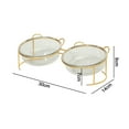 thumbnail image 2 of Cuencos de vidrio elevados para gatos o perros pequeños con soporte de metal elevado y antideslizantes para platos de agua y comida para mascotas, 2 of 5