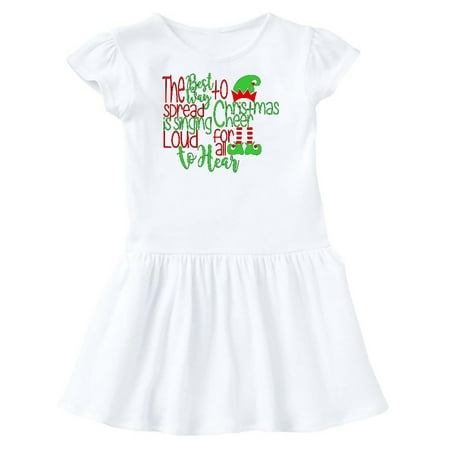 

Inktastic The Best Way to Spread Christmas Cheer is Singing Loud Gift Toddler Girl Dress