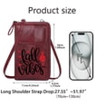 thumbnail image 2 of OIDERY Small Shoulder Bag Lightweight Women's Shoulder Bag red hearts stylized flask black background for Everyday Use or Gift Idea Personalized Gifts for Girlfriend Friends, 2 of 12