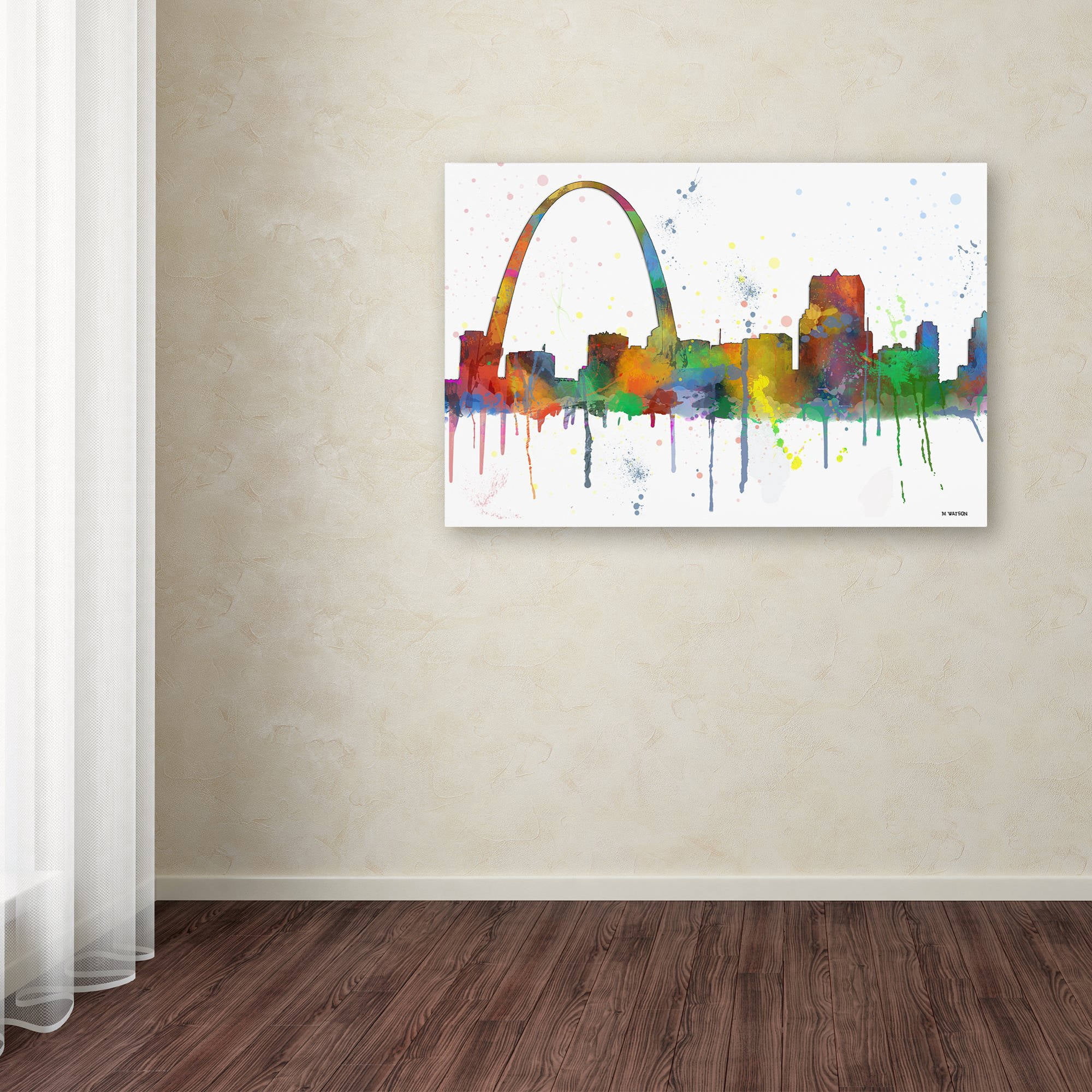 Trademark Fine Art "Gateway Arch St Louis Skyline Mclr-1" Canvas Art by Marlene Watson