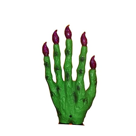 Spooky Village Light Up Witch Hand Candolier Halloween Decoration, 11 X 5 inches