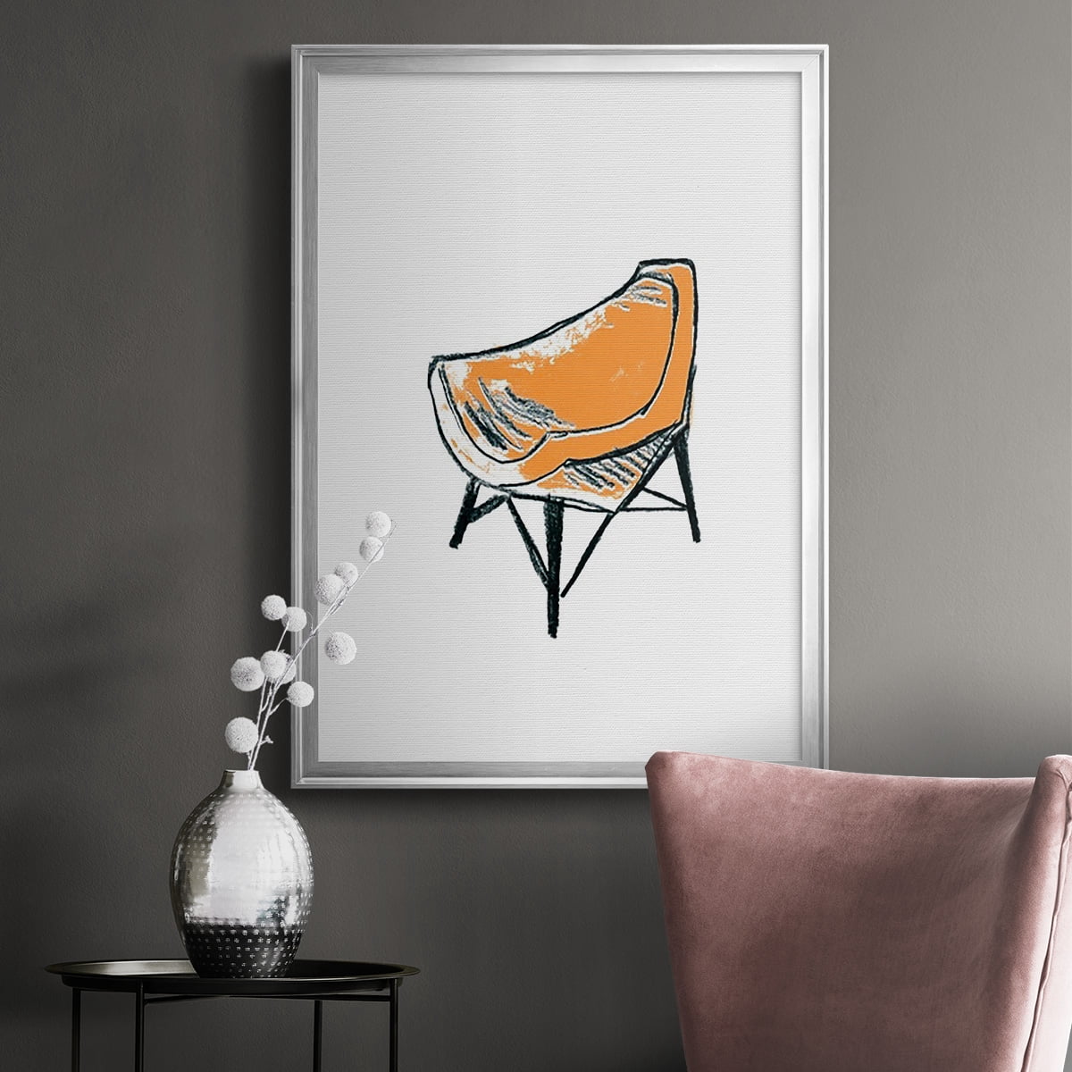 Take a Seat XII Premium Framed Print, in Gold, Black, or Silver - Ready to Hang