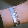 thumbnail image 4 of Couple Bracelets Titanium Steel Heart Matching Bracelet Korean Electroplated Love Anniversary Jewelry Gift for Couples, 4 of 5