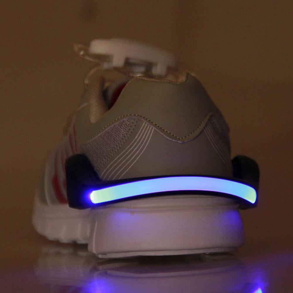 1x LED Luminous Shoe Light Up Safety Heel Clips Running Jogging Night Walk a a 