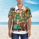 thumbnail image 2 of Balery Happy Fall Y'All Camisas hawaianas de manga corta para hombre, camisas playeras de corte holgado, camisas de vacaciones con botones,X-Large, 2 of 7