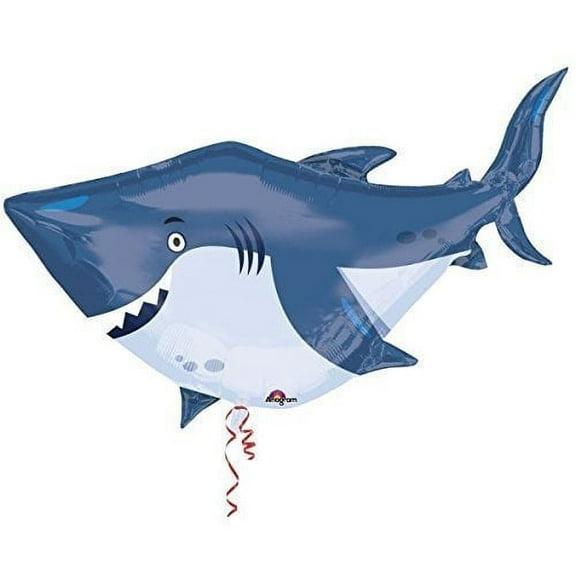 Anagram Ocean Buddies Shark Shaped Supershape Foil Balloon