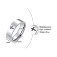 thumbnail image 4 of Anillo de cruz de acero inoxidable de 6 mm con oración cristiana de Jesucristo para hombres y mujeres, 4 of 4