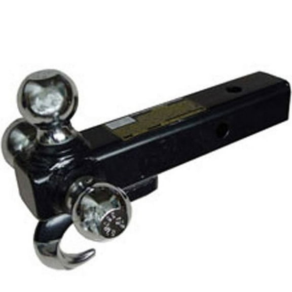 Triple Hitch Mount With Hook And Triple Ball Towing Tri 3 Receiver Trailer