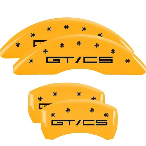 Mgp Caliper Covers 10201Sgtcyl Fits/For 6770 Mustang Gt/Cs Yellow Powder Coat Fits select: 2015-2018,2020 FORD MUSTANG GT
