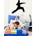 thumbnail image 2 of Wallhogs Martial Arts Lunge Silhouette Cutout Wall Decal, 2 of 2