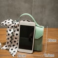 thumbnail image 5 of Modstep Polka Dot Ribbon Crossbody Purse for Women Leather Shoulder Bags Top Handle Button Tote Students Clutch Handbag Brown, 5 of 5