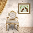 thumbnail image 3 of Fab Funky 32x26 Gold Ornate Wood Framed with Double Matting Museum Art Print Titled - Foxes and Mistletoe, 3 of 4