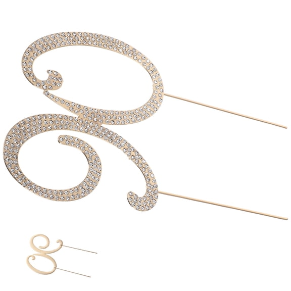 PTOOTP Golden Rhinestone Metal 90th Birthday Cake Topper Elegant Number Decoration for Anniversary Party Celebration