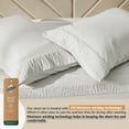 thumbnail image 4 of 4 Pcs Cooling Bed Sheets Set with 16" Deep Pocket, Luxury Soft King Sheets, White, 4 of 9