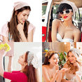 thumbnail image 5 of 10 pañuelos florales elásticos para el pelo, pañuelo para el pelo de gasa, diadema, pañuelo para la cabeza para mujeres y niñas, accesorios bohemios para el cabello MFZFUKR CPB-DE-LYY825-3, 5 of 5