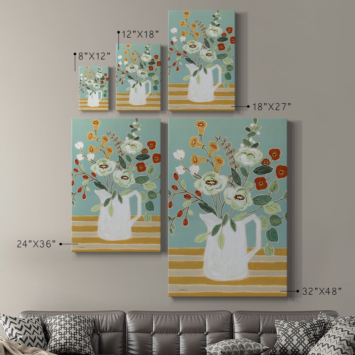 Joyful Blossoms II Premium Gallery Wrapped Canvas - Ready to Hang