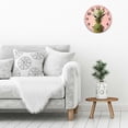 thumbnail image 5 of Chilfamy Wooden Wall Clock Pineapple Print Wall Hanging Decor for Living Rooms Kitchens Dorms 10x10in, 5 of 8