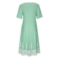thumbnail image 4 of Fshaion Robe d'Été pour Femmes 2024 Grande Taille Imprimée Manches Courtes Col en V Taille Haute Robe Décontractée Liquidation à Moins de 10!, 4 of 5