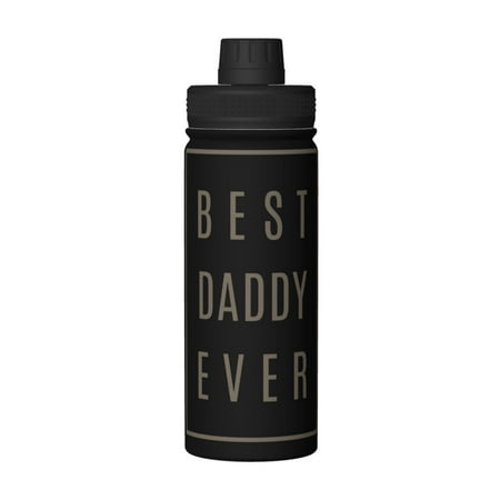 

Best Daddy Ever 18 Oz Water Bottles Insulated Water Bottle Stainless Steel Thermos with Flip Lid