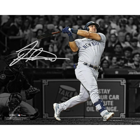 Jasson Dominguez New York Yankees Autographed 11" x 14" Home Run Spotlight Photograph - Fanatics Authentic Certified