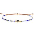 thumbnail image 2 of Seed Beads Strand Bracelet Handmade Adjustable Shell Friendship String Bracelets Fashion Charm Jewelry, Green Blue J, 2 of 2