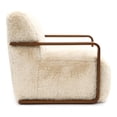 thumbnail image 4 of Furniture of America Birma Modern Faux Fur Ultra Soft Short Haired Accent Chair, Beige Sand, 4 of 12