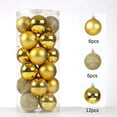 thumbnail image 4 of SCNOR 24 Pack Christmas Baubles, 1.2 Inch Plastic Glitter Ornaments, Hangable for Christmas Tree, Wreaths & Holiday Decor, 4 of 4