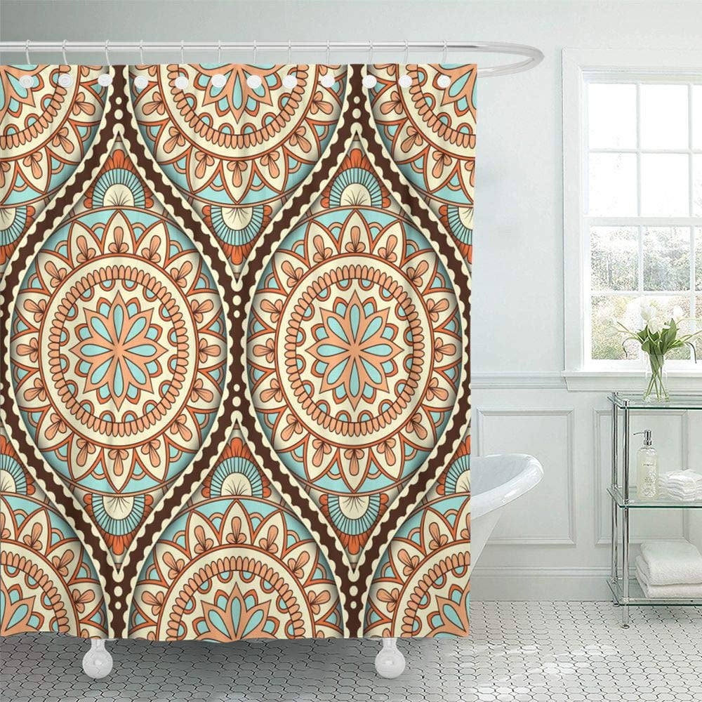 church ceiling stained glass bohemian mandala shower curtain custom bathroom dec 