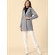 thumbnail image 3 of Abrigo De Botones Con Cuello Chal Con Muescas Para Mujer Abrigo De Invierno Largo De Un Solo Pecho Con Bolsillos Gris L, 3 of 6