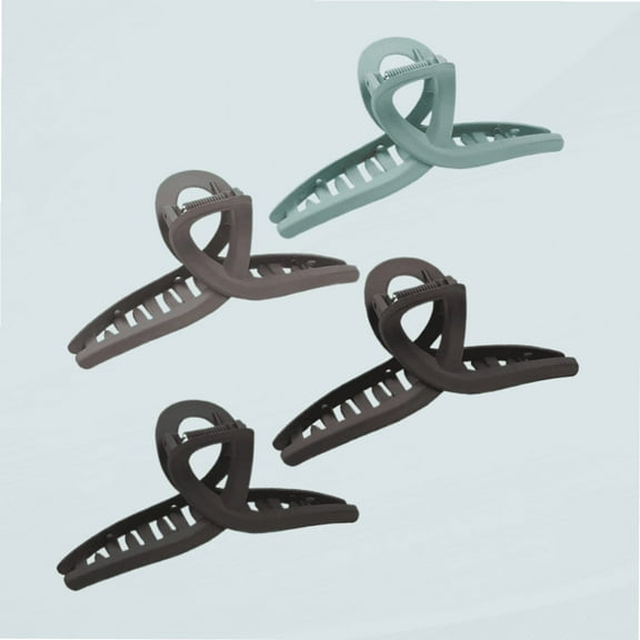 4 Pack Hair Clips for Women, Large Loop Hair Claw Clips for Thick Hair, Variety Color Pack, 4.3 Inch Non-slip Matte Big Hair Claws