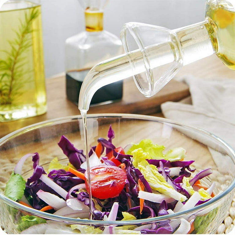 Landhope Oil Bottle Glass with Spout , Olive Oil Vinegar Dispenser for Kitchen and BBQ (125ml/4.27oz) , 4oz(125ml)