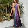 thumbnail image 6 of Shiny Glowing Red Purple Blue Yellow Particles Sleeveless Dress Dresses Women Summer Evening Dresses Ladies Bohemia Long Dresses, 6 of 9