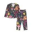 thumbnail image 1 of Fotbe Mushrooms Snails Butterflies Conjunto de Pijama de Manga Larga para Mujer con Estampado, Ropa de Dormir de 2 Piezas, Conjunto de Casa Suave y Cómodo con Bolsillos-X-Large, 1 of 7