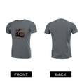 thumbnail image 2 of Coolnut Men's T Shirt Odor Protection Short, A Japanese Man Stands Near Cherry Blossoms Mens Short Sleeve Tees, Grey Crew-Neck Casual Tee Shirts, M, 2 of 6